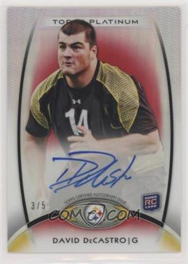 2012 Topps Platinum - [Base] - Red Refractor Autograph #160 - Rookie - David DeCastro /5