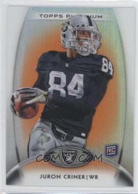 2012 Topps Platinum - [Base] - Retail Orange Refractor #128 - Rookie - Juron Criner