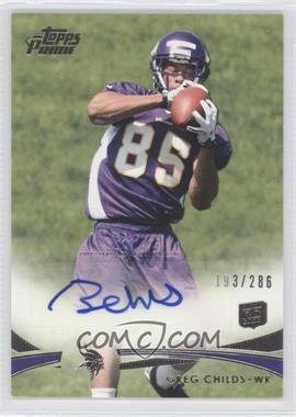 2012 Topps Prime - [Base] - Rookie Autographs #115 - Greg Childs /286