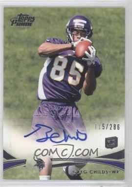2012 Topps Prime - [Base] - Rookie Autographs #115 - Greg Childs /286