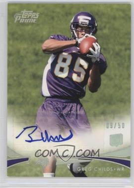 2012 Topps Prime - [Base] - Silver Rainbow Rookie Autographs #115 - Greg Childs /50