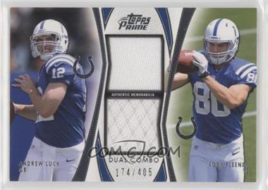 2012 Topps Prime - Dual Combo Relics #DCR-LF - Andrew Luck, Coby Fleener /405