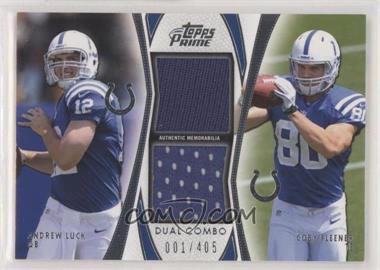 2012 Topps Prime - Dual Combo Relics #DCR-LF - Andrew Luck, Coby Fleener /405