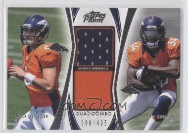 2012 Topps Prime - Dual Combo Relics #DCR-OH - Brock Osweiler, Ronnie Hillman /405