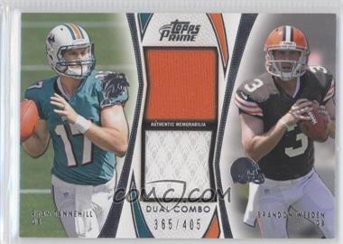 2012 Topps Prime - Dual Combo Relics #DCR-TW - Ryan Tannehill, Brandon Weeden /405