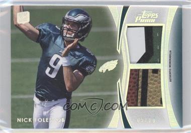 2012 Topps Prime - Dual Relics - Silver Rainbow #DR-NF - Nick Foles /10