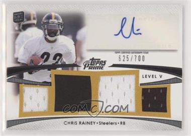 2012 Topps Prime - Level V Autograph Relics #PV-CRA - Chris Rainey /700