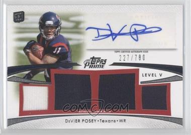 2012 Topps Prime - Level V Autograph Relics #PV-DP - DeVier Posey /780