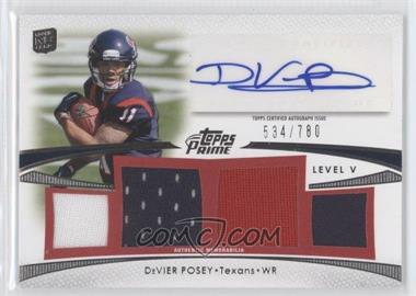 2012 Topps Prime - Level V Autograph Relics #PV-DP - DeVier Posey /780