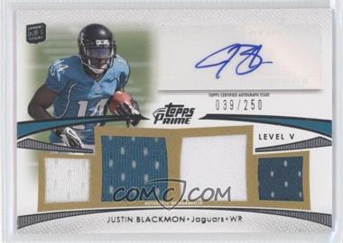 2012 Topps Prime - Level V Autograph Relics #PV-JB - Justin Blackmon /250