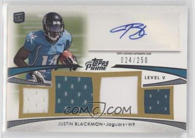 2012 Topps Prime - Level V Autograph Relics #PV-JB - Justin Blackmon /250