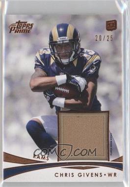 2012 Topps Prime - Relics - Copper Patch #PR-CG - Chris Givens /25