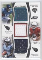 Justin Blackmon, Michael Floyd, Kendall Wright #/559