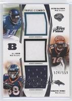 Justin Blackmon, A.J. Green, Demaryius Thomas #/559