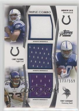 2012 Topps Prime - Triple Combo Relics #TCR-LFG - Andrew Luck, Coby Fleener, Toby Gerhart /559