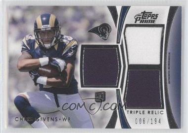 2012 Topps Prime - Triple Relics #TR-CG - Chris Givens /194