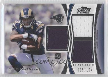 2012 Topps Prime - Triple Relics #TR-CG - Chris Givens /194