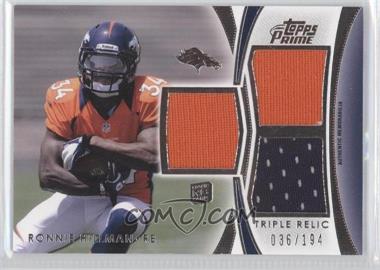 2012 Topps Prime - Triple Relics #TR-RH - Ronnie Hillman /194