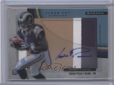 2012 Topps Strata - Clear Cut Autograph Rookie Relics - Blue Patch #CCAR-IP - Isaiah Pead /75