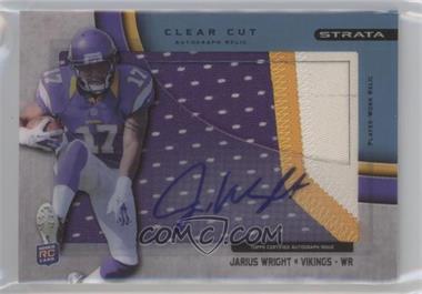 2012 Topps Strata - Clear Cut Autograph Rookie Relics - Blue Patch #CCAR-JW - Jarius Wright /75