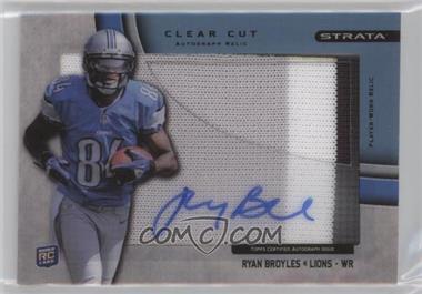 2012 Topps Strata - Clear Cut Autograph Rookie Relics - Blue Patch #CCAR-RBR - Ryan Broyles /75 [Noted]