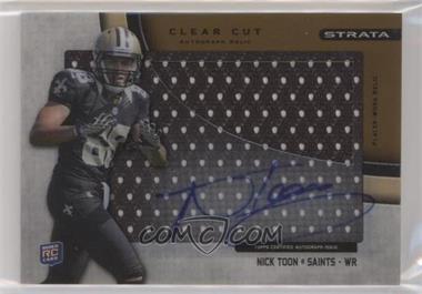 2012 Topps Strata - Clear Cut Autograph Rookie Relics - Bronze #CCAR-NT - Nick Toon /150