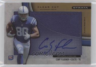 2012 Topps Strata - Clear Cut Autograph Rookie Relics - Gold #CCAR-CF - Coby Fleener /99