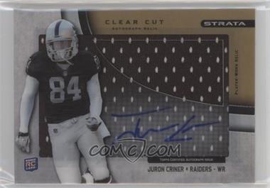 2012 Topps Strata - Clear Cut Autograph Rookie Relics - Gold #CCAR-JC - Juron Criner /99