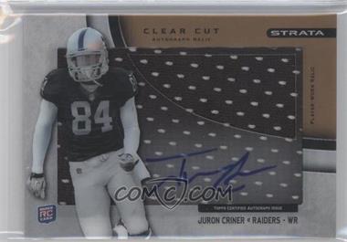 2012 Topps Strata - Clear Cut Autograph Rookie Relics - Gold #CCAR-JC - Juron Criner /99