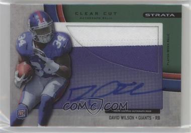 2012 Topps Strata - Clear Cut Autograph Rookie Relics - Green Patch #CCAR-DW - David Wilson /55