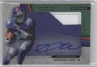 2012 Topps Strata - Clear Cut Autograph Rookie Relics - Green Patch #CCAR-DW - David Wilson /55
