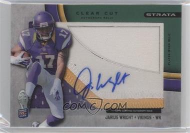 2012 Topps Strata - Clear Cut Autograph Rookie Relics - Green Patch #CCAR-JW - Jarius Wright /55