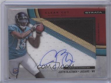 2012 Topps Strata - Clear Cut Autograph Rookie Relics - Red Patch #CCAR-JB - Justin Blackmon /30