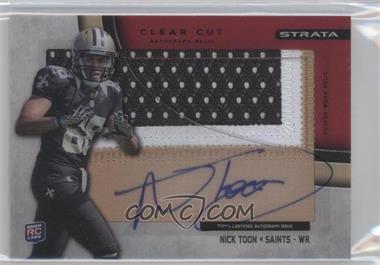 2012 Topps Strata - Clear Cut Autograph Rookie Relics - Red Patch #CCAR-NTO - Nick Toon /30
