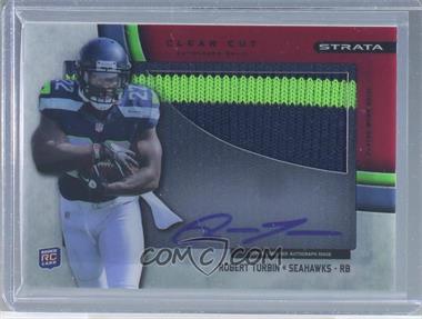 2012 Topps Strata - Clear Cut Autograph Rookie Relics - Red Patch #CCAR-RTU - Robert Turbin /30