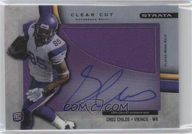 2012 Topps Strata - Clear Cut Autograph Rookie Relics #CCAR-GC - Greg Childs