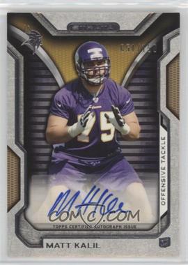 2012 Topps Strata - Rookie Autographs - Bronze #RA-MK - Matt Kalil /150