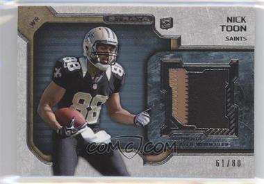2012 Topps Strata - Rookie Relics - Blue Patch #RR-NT - Nick Toon /80