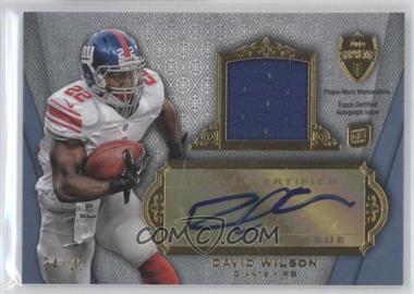 2012 Topps Supreme - Autographed Relics - Blue #SAR-DW - David Wilson /25