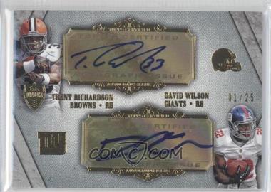 2012 Topps Supreme - Dual Autograph #SDA-RWI - Trent Richardson, David Wilson /25