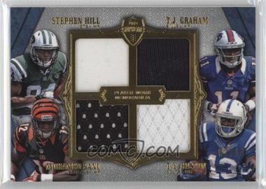 2012 Topps Supreme - Rookie Quad Combo Relics - Blue #SRQC-HGSH - Stephen Hill, T.J. Graham, Mohamed Sanu, T.Y. Hilton /10