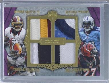 2012 Topps Supreme - Rookie Quad Combo Relics - Violet Patch #SRQC-GWRK - Robert Griffin III, Kendall Wright, Trent Richardson, Dre Kirkpatrick /5