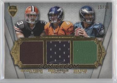 2012 Topps Supreme - Six Piece Relics - Dual Sided #SSPR-14 - Brandon Weeden, Brock Osweiler, Nick Foles, Justin Blackmon, Brian Quick, A.J. Jenkins /20