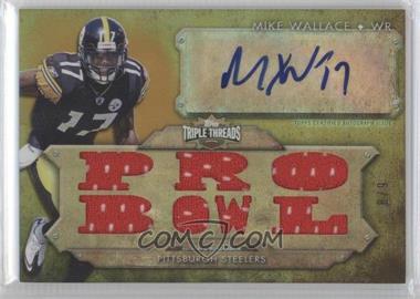 2012 Topps Triple Threads - Autograph Relic - Gold #TTAR-31 - Mike Wallace /9