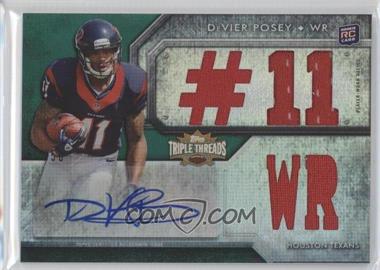 2012 Topps Triple Threads - [Base] - Emerald #129.1 - DeVier Posey (#11 WR) /50