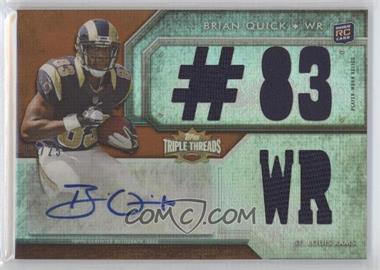 2012 Topps Triple Threads - [Base] - Gold #122.1 - Brian Quick (#83 WR) /25