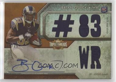 2012 Topps Triple Threads - [Base] - Gold #122.1 - Brian Quick (#83 WR) /25