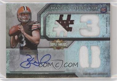 2012 Topps Triple Threads - [Base] - Platinum #103.1 - Brandon Weeden (#3 QB) /1