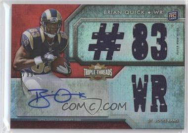 2012 Topps Triple Threads - [Base] #122.1 - Brian Quick (#83 WR) /99