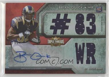 2012 Topps Triple Threads - [Base] #122.1 - Brian Quick (#83 WR) /99